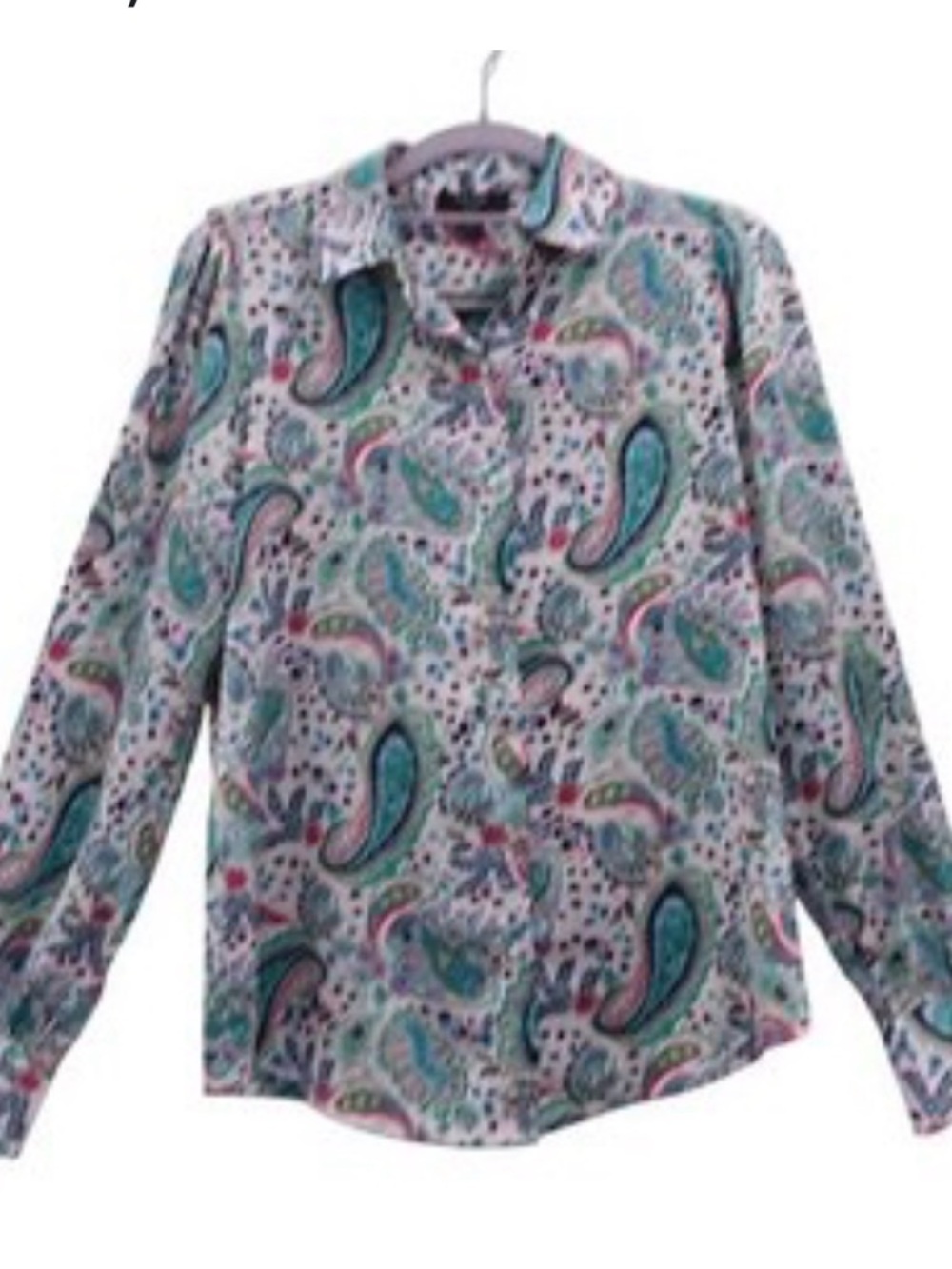 Haver London Teal, Pink and Navy Paisley Blouse